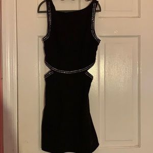 Black tight dress with rhinestones